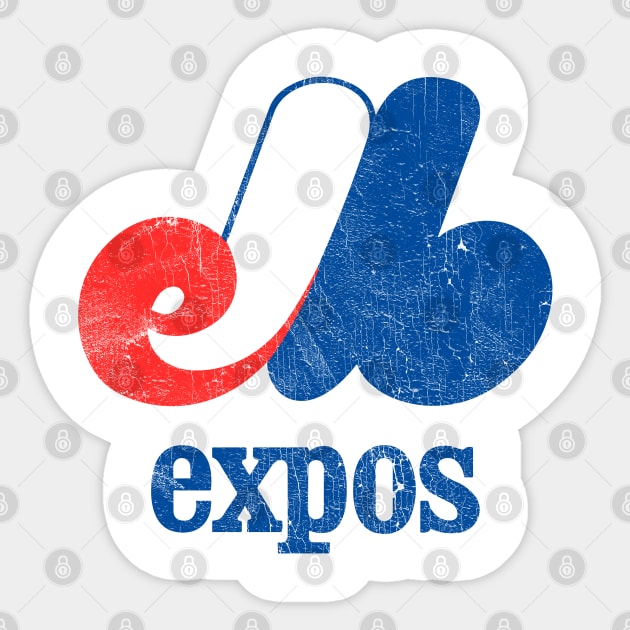 1978 Montreal Expos Vintage Look Baseball Design Sticker by DrumRollDesigns